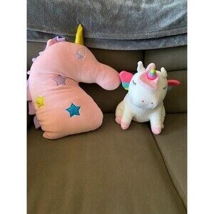 Unicorn Neck Travel Pillow & Pegasus Plush Stuffed Animal
